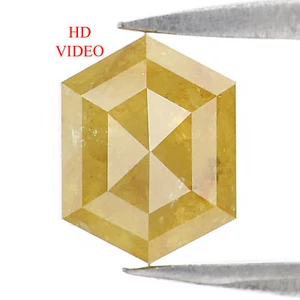 Diamante natural suelto con forma hexagonal de 1,19 quilates 7,10 mm color amarillo diamante LQ9916 - Imagen 1 de 8