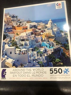 Ceaco Around the World 550 Piece Jigsaw Puzzle Santorini Greece - Image 1 of 2