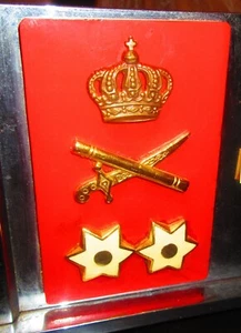 GREEK HELLENIC MILITARY ROYAL TWO STARS GENERAL PENCIL HOLDER DESK EMBLEM  - Picture 1 of 9