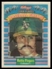1991 Kellogg's Corn Flakes Baseball Greats #7 Rollie Fingers