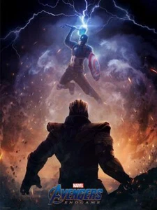 Avengers Endgame Captain America Thor's Hammer Mjölnir Mjolnir Thanos Marvel Art - Picture 1 of 6