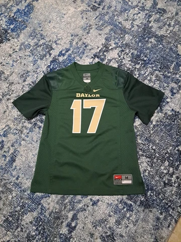 Baylor University Bears Jersey Bears #17 Football Youth Medium Green Nike Cover