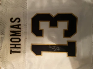 Autographed/Signed MICHAEL THOMAS New Orleans White Football Jersey - Picture 1 of 4
