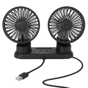 360° Rotatable Portable USB Powered dual head car fan  for Vehicles SUV RV - Bild 1 von 6