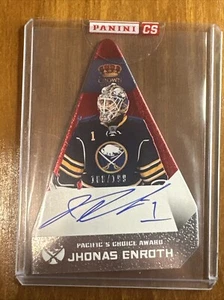 2013-14 Crown Royale Jhonas Enroth Pacific's Choice Award Ruby Auto 168/199 - Picture 1 of 2