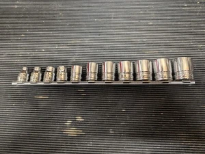 Snap-on 211fsy 11 Piece 3/8" Drive 6-Point SAE Shallow Socket Set NEW - Picture 1 of 6
