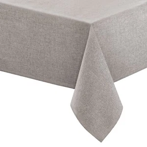Linen Textured Table Cloths Square Tablecloth Waterproof Spillproof Wrinkle Free - Picture 1 of 7