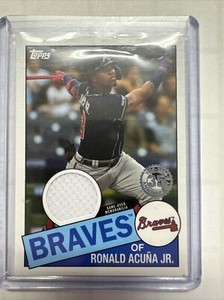 2020 Topps #85R-RA Ronald Acuna Jr. 1985 35th Anniversary Jersey Relic Braves