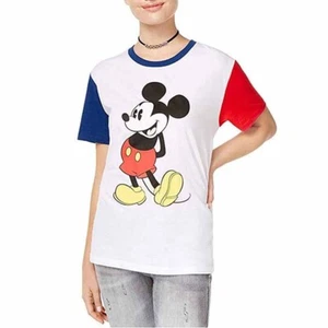 Hybrid Apparel Disney Mickey Mouse Women's Junior's Graphic Tee Size L White - Picture 1 of 10