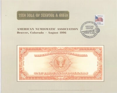 (2) '96 ANA Souvenir Cards B211 $1000 Gold Certificate (1) Show Cancel - Image 1 of 3
