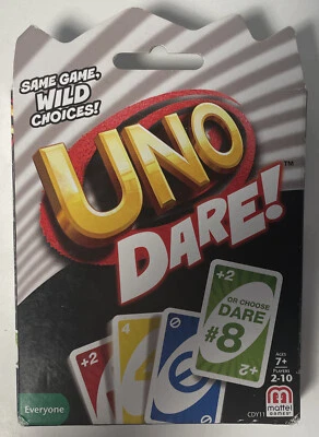 NEW - Mattel 2013 UNO DARE Family Party Card Game Road Trip Travel Fun - Sealed - Image 1 of 4