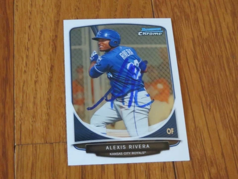 Alexis Rivera Autographed Hand Signed Card Bowman Kansas City Royals Cover