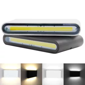 1/10x 6W 12W COB LED Wall Light Up & Down Sconce Lamp Outdoor Lighting IP65 LTW - Picture 1 of 11