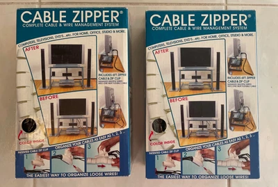 Organizador de cables de control de cable - Cremallera de cable para hogar y oficina - Lote de 2 - Nuevo en caja Foto 1 de 4