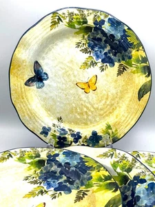 Pier One Melamina Mariposas y Flores 11" Juego de 4 Platos de Cena NO MICR - Imagen 1 de 6