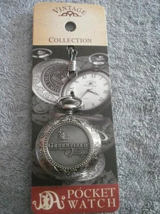 VINTAGE COLLECTION "GREENFIELD VILLAGE" POCKET WATCH w/CHAIN - Picture 1 of 6