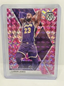 2019-20 Panini Mosaic LeBron James Pink Camo Prizm #8 Lakers SP - Picture 1 of 2