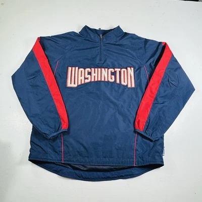 Chaqueta Majestic Washington Nationals Cool Base Azul Rojo Hombre’s Talla Grande Foto 1 de 4
