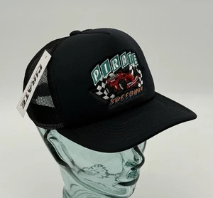 NEU Pirate Speedway F1 Racing schwarze Mütze Kappe entworfen in Los Angeles Druckknopflasche - Bild 1 von 7