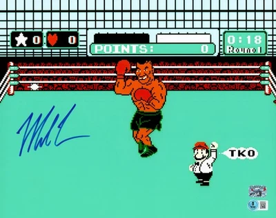 SALE! Mike Tyson Signed 11x14 Photo Nintendo NES Punch-Out!! Beckett Witness - Image 1 of 4