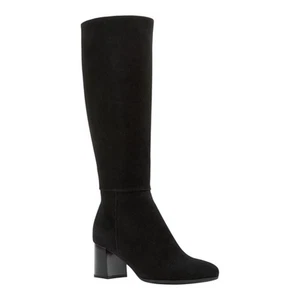 La Canadienne Damen Hunt Blockabsatz hohe Wildlederstiefel schwarz Größe 7 1/2 - Bild 1 von 3