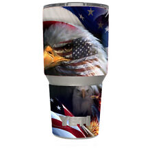 Yeti 30oz Sticker Decal Set for your 30 oz Tumbler / USA Bald Eagle in Flag