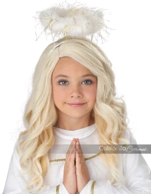 California Costumes Golden Angel Blonde Wig Children's Halloween Costume 70953 - Image 1 of 3
