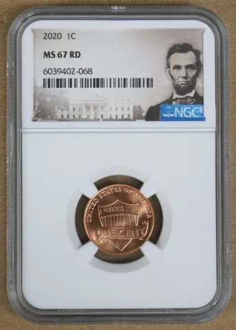 2020 UNION SHIELD LINCOLN CENT NGC MS67RD 402068 Cover