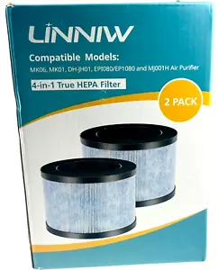 2-Pack MK06 MK01 Filter True HEPA for AROEVE Air Purifier, Kloudi DH-JH01 - Picture 1 of 5