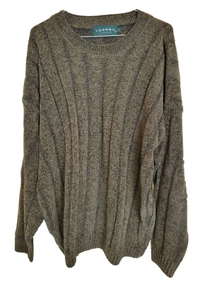 Suéter Tundra Tejido 3D Verde Oliva Para Hombre XL Texturizado Pullover Años 90 De Colección Foto 1 de 4
