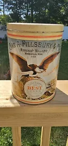 Vintage Pillsbury Best Flour Tin - Merchant Millers - Chas A Pillsbury & Co. - Picture 1 of 7