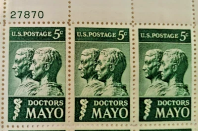 SC# 1251  Doctors Mayo- Mint. 50 MNH Stamp Sheet- 5 cent - Original Gum. - Image 1 of 2