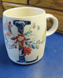 Anthropologie Starla  Halfmann Ceramic Cup Mug with Initial "L" - Picture 1 of 3