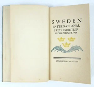 1928 Pressa Cologne Sweden International Press Exhibition book - Picture 1 of 13