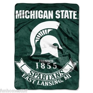 MICHIGAN STATE UNIVERSITY NCAA MSU SPARTANS TWIN SOFT THROW BLANKET 60x80 pulgadas - Imagen 1 de 1