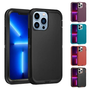 For iPhone 13 Pro Max/13/13 Pro Case Heavy Duty Shockproof Rugged Durable Cover - Picture 1 of 14