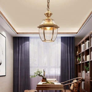 Kitchen Pendant Light Copper Bar Chandelier Lighting Gold Porch Ceiling Lights - Picture 1 of 12
