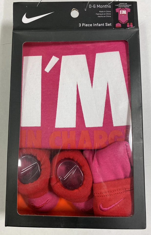 Nike 3 Piece Infant Set Pink 0 - 6 Months Baby Clothes Really Cute
