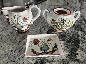 cantagalli firenze maioliche Dreiteilig Milchkännchen Zuckerdose Butterdose �� - Bild 1 von 5