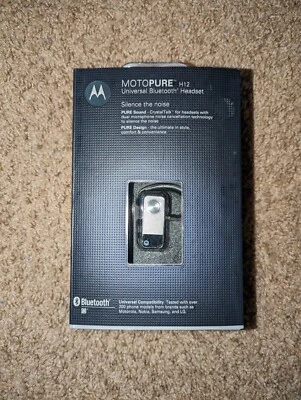 Motorola MotoPure H12 Universal Bluetooth Headset CrystalTalk & CAR CHARGER KIT - Image 1 of 4