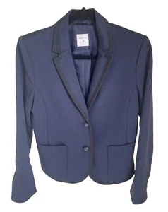 Blazer GAP The ACADEMY BLAZER Mujer Talla 4 Esmoquin Azul Marino Borde Negro - Imagen 1 de 7