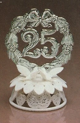 Nueva corona vintage Wilton 25 aniversario pequeño caketopper 102-4265 Foto 1 de 4