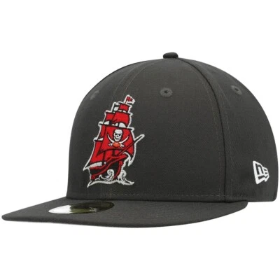 New Era 59FIFTY NFL Tampa Bay Buccaneers Ship Men’s Gray Fitted Hat Size 7 1/2 - Image 1 of 4