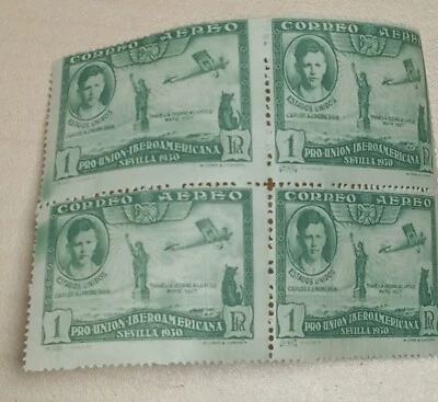 Bloque de 4 sellos 1 pta. Edifil 588 Pro Unión iberoamericana MNH (gran valor) - Imagen 1 de 2