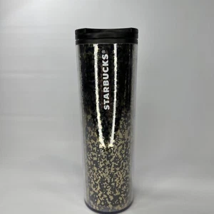 Starbucks - Tumbler - Black/Gold Foil - Hot/Cold - Cup/Mug - 16oz - EUC - Picture 1 of 7