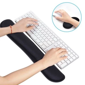 Keyboard & Mouse Wrist Rest Pad Set-Gel Support Cushion with Memory Foam Comfort - Picture 1 of 7