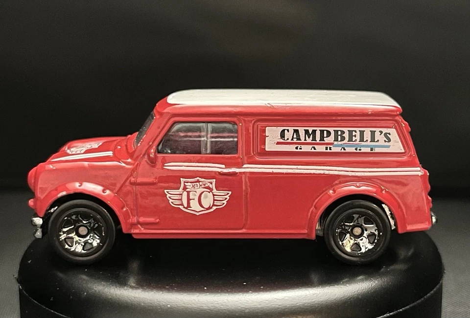Hot Wheels ’67 Austin Mini Van 🔴 Red Campbell’s Garage 1:64 Mattel Diecast 2014 Foto 1 de 4