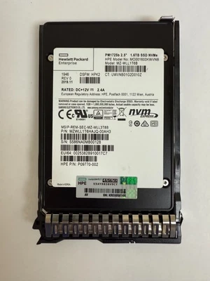 P10470-001 HPE 1.6TB NVME GEN3 MIXED USE SFF SCN U.2 SSD - Image 1 of 4
