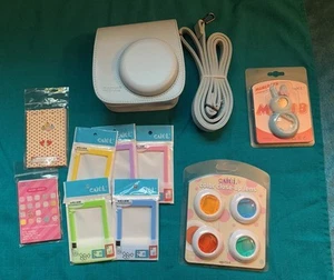 Fuji Instax Mini Film Accessories Bundle.Faux Leather Camera Case, Lenses Frames - Picture 1 of 13