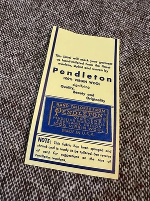 100% Wool Tweed Pendleton Fabric 56" X 43" & 20" X 26"  Brown - Image 1 of 4